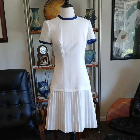 Lilli Ann Vinage 1960s Blue and white dress and jacket sets size S - Picture 6 of 13